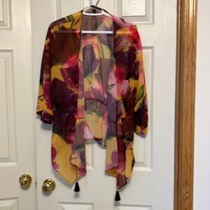 Floral Sheer Women's Jacket - Multicolor